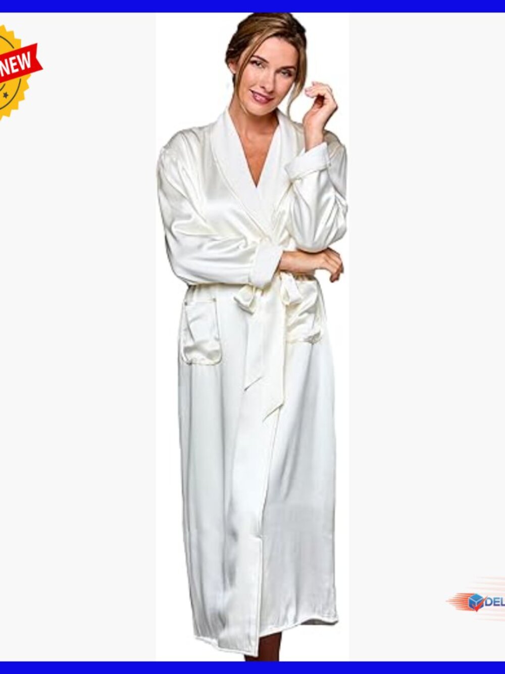 Reversible Silk & Terry Robe, Shawl Collar, Pockets, Relaxed Fit
